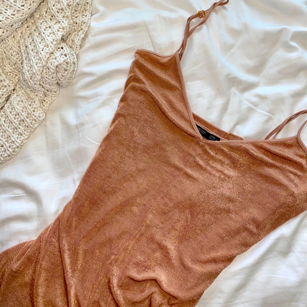 Zara Mauve Strap Dress